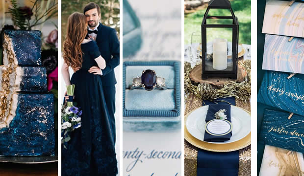 Ideas para una decoración de bodas protagonizada por el Color del Año 2020, el Classic Blue