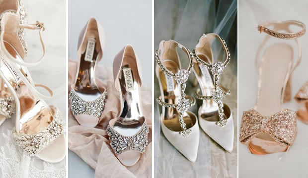 Con la tendencia del bling-bling los zapatos de la novia se llenan de destellos para hacerte brillar en tu boda