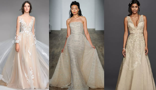 20 vestidos de novia en lujoso color champán