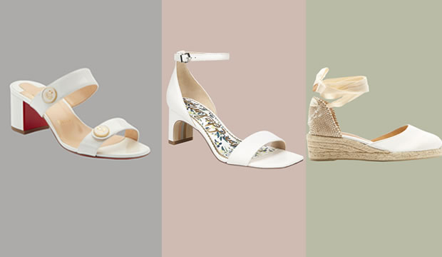 22 pares de zapatos de novia en espectacular color blanco