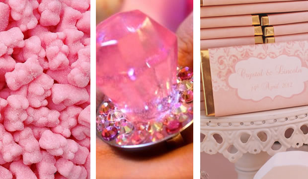 Diez románticos recuerdos de boda en color rosa