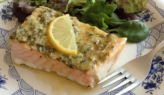 Receta de salmón a la mostaza y limón