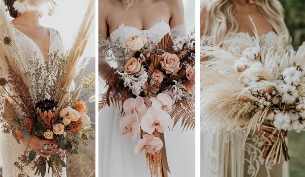 Flores secas, la tendencia nupcial más bonita para el ramo de la novia
