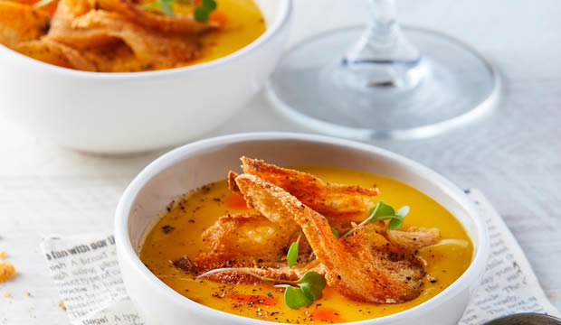 La receta de crema de calabaza con maridaje
