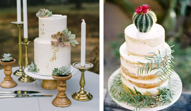 Pasteles de boda suculentos