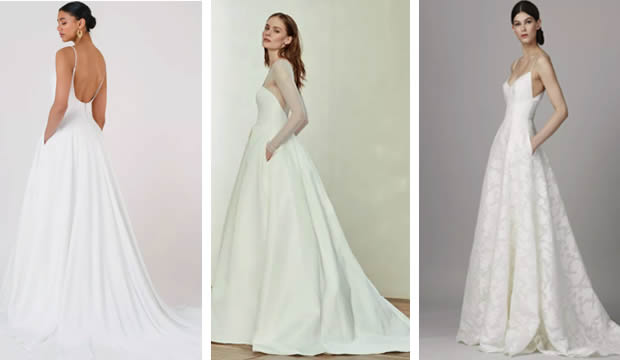 Los mejores vestidos de novia de la temporada, ¡llevan bolsillos laterales!