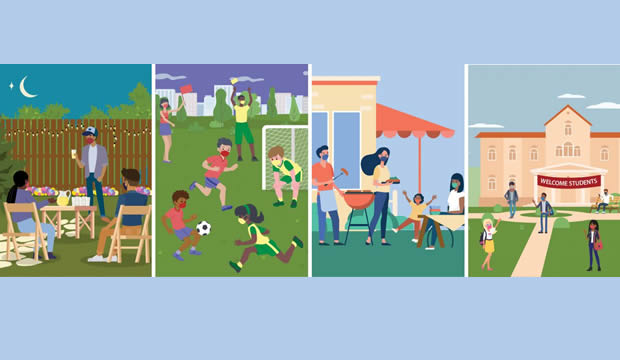 ¿Es segura una reunión familiar al aire libre durante la ola de COVID-19?
