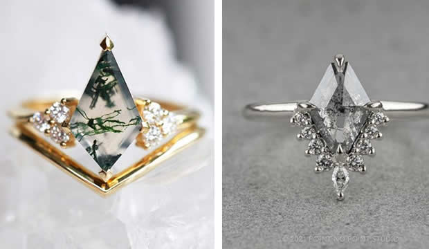 Los anillos de compromiso con diamantes geométricos seguirán siendo tendencia en 2022