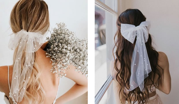 Lazos, la tendencia más romántica para adornar el peinado de la novia