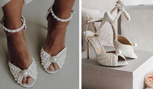 Zapatos de novias con perlas, la tendencia nupcial más romántica de la temporada