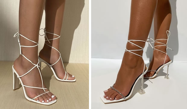 Sandalias de novia de punta cuadrada, los zapatos que causarán furor en las bodas de verano