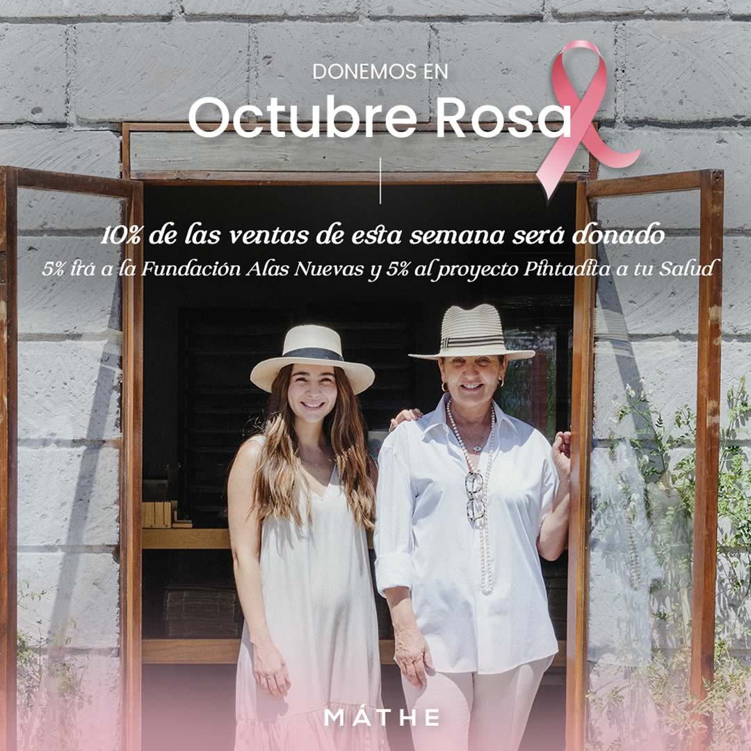 La marca de cosmética mexicana Máthe se suma a la lucha contra el cáncer de mama donando el 10% de sus ventas este fin de semana, ¡haz tu compra en línea y apoya la causa!