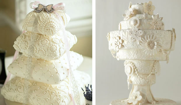 Adorables pasteles de boda inusuales