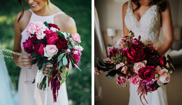 Los ramos de novia en color Viva Magenta serán la tendencia nupcial número uno de 2023