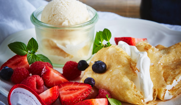Receta de crepas del bosque con maridaje