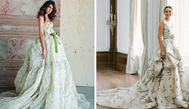 Los vestidos de novia en color verde son la tendencia nupcial más romántica de 2023