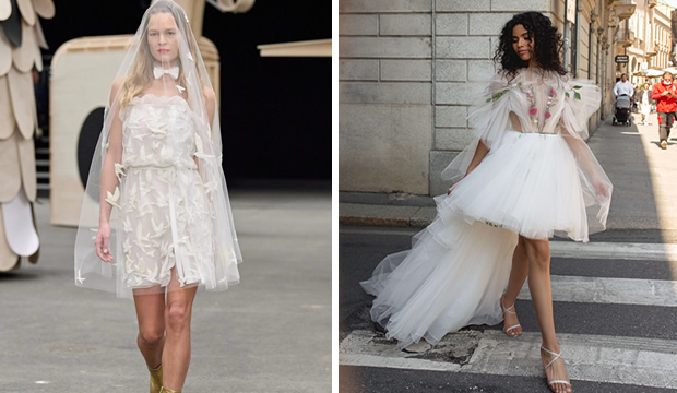 20 vestidos de novia cortos que serán la sensación de otoño