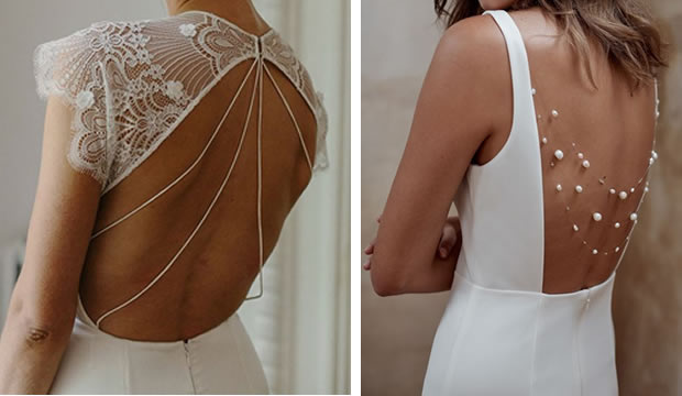 Vestidos de novia con hermosos detalles en la espalda perfectos para una boda en 2024
