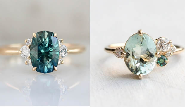 Los anillos de compromiso con piedras de colores continuarán siendo tendencia en 2025