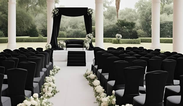 Hermosas ideas para una ceremonia de bodas en blanco y negro