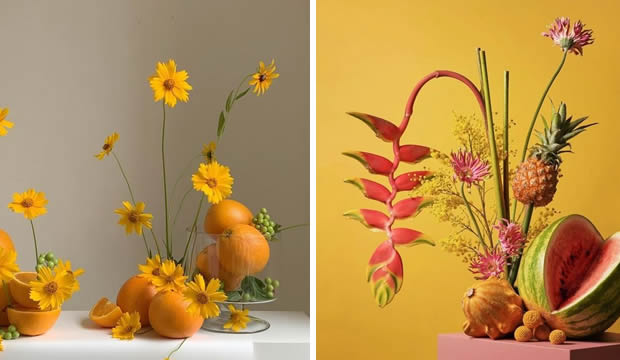 Los centros de mesa elaborados con vegetales + flores son la tendencia nupcial más encantadora de la temporada