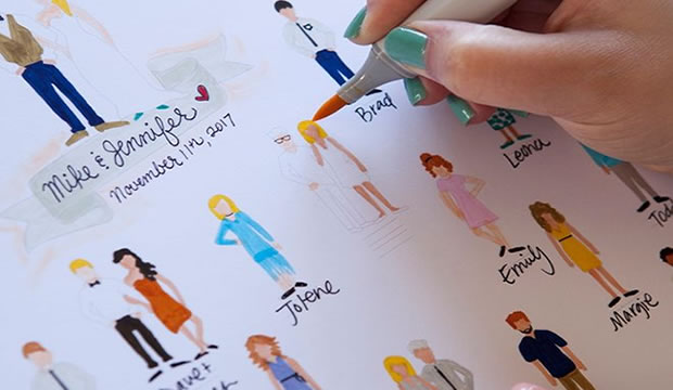 Ideas divertidas y creativas para el libro de firmas en la recepción de bodas