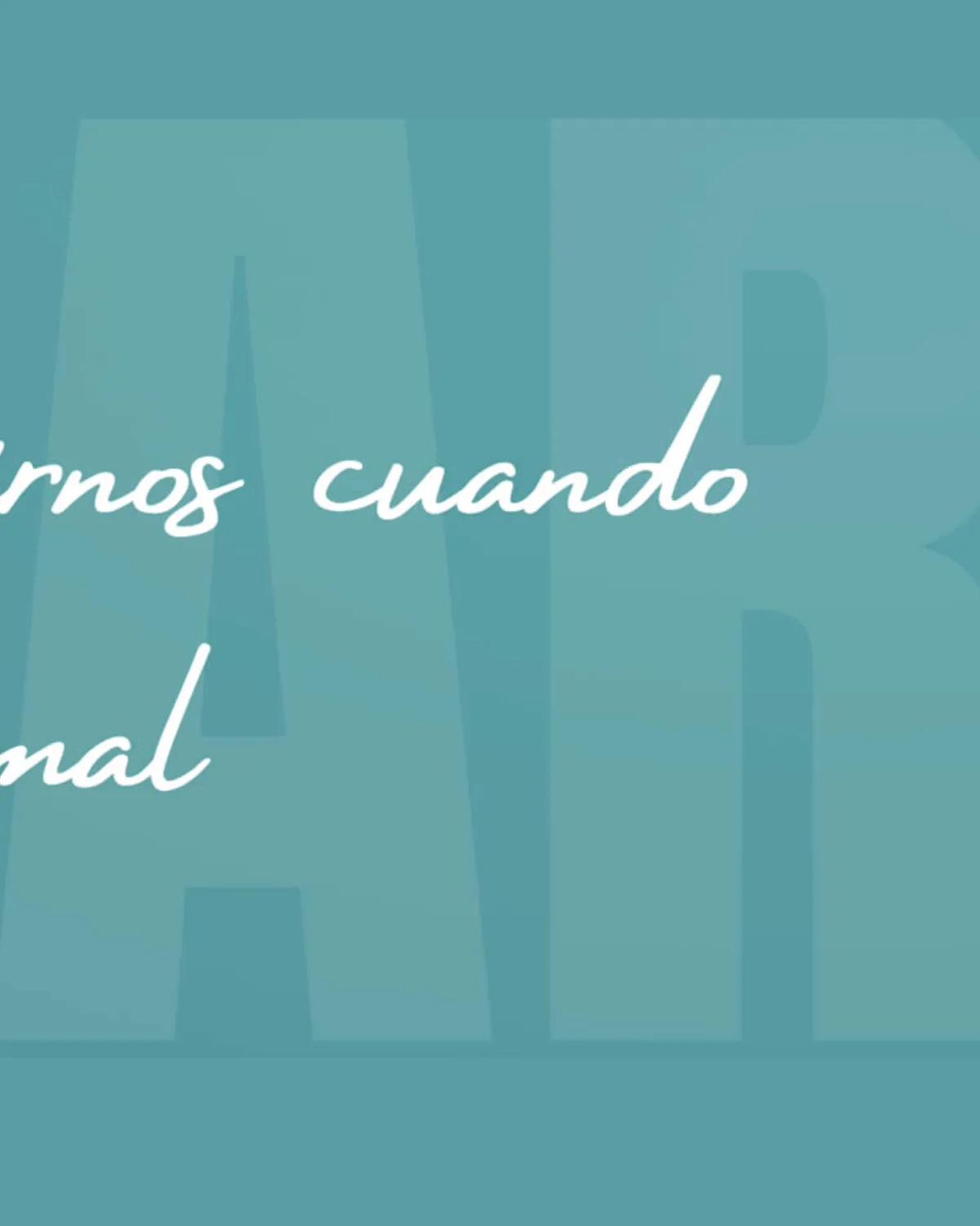 Qué decirnos cuando algo sale mal