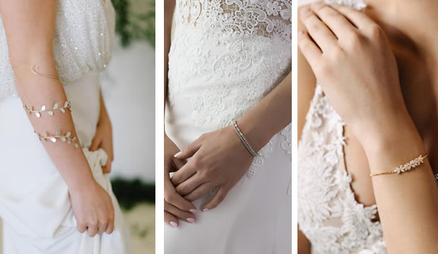 Añade un de brillo tu look de novia con estos brazaletes y pulseras : Bodas