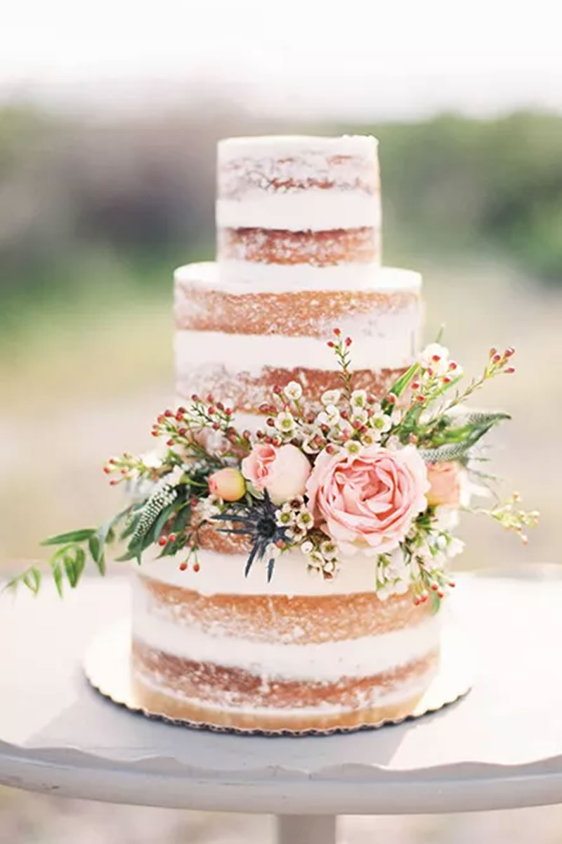 Estos 20 pasteles de boda rústicos te harán sentir amor a primera vista :  Fiancee Bodas