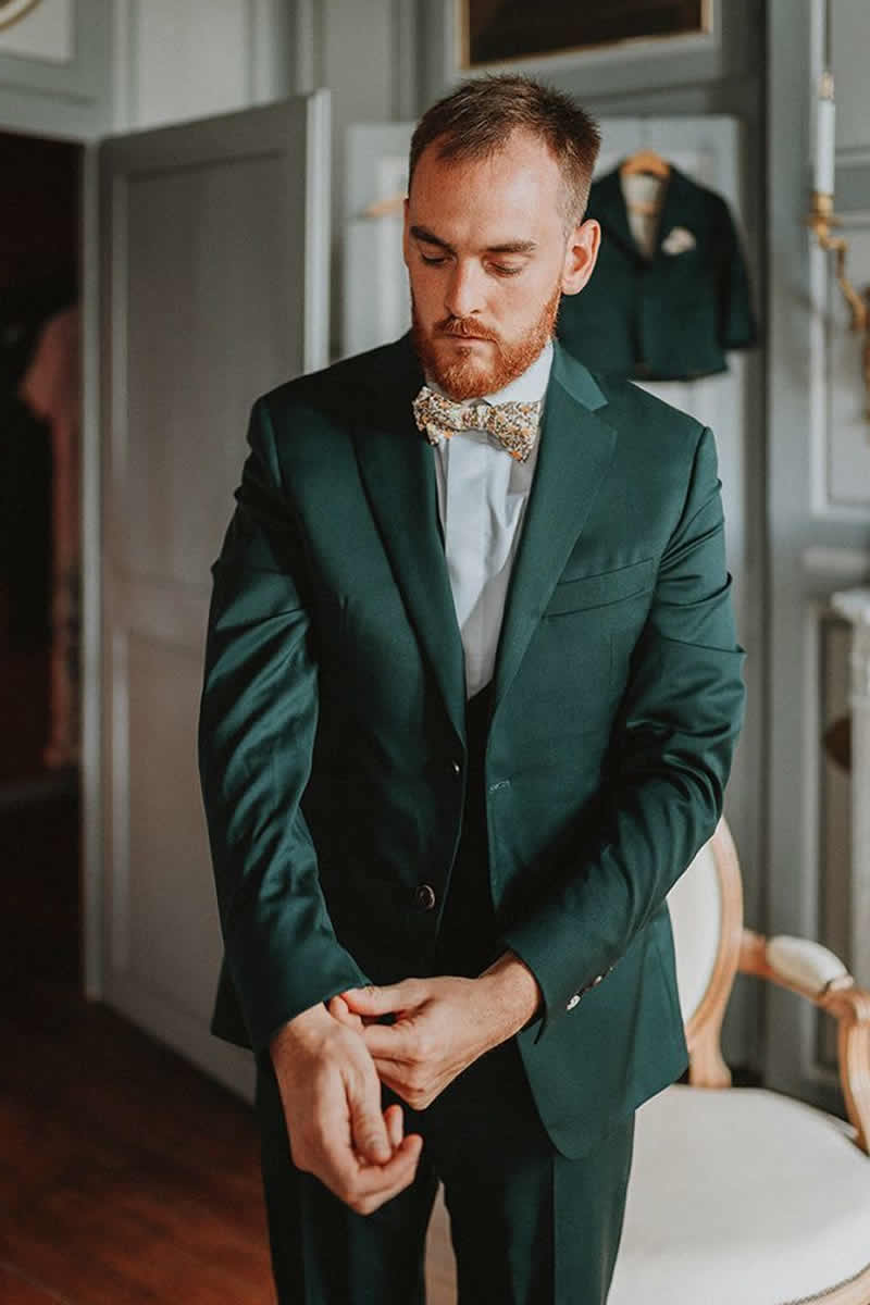 Trajes de en color verde, la tendencia todos los novios quieren usar en su boda : Fiancee Bodas