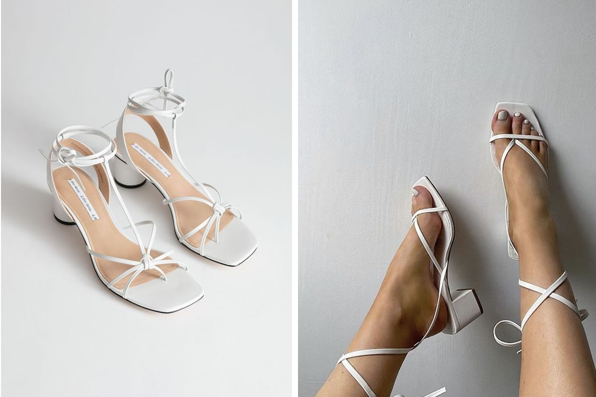 Sandalias de novia de punta cuadrada, los zapatos que causarán furor en las bodas de verano : Bodas