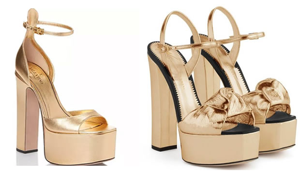 Los zapatos dorados añadirán un toque brillante a tu look nupcial : Fiancee  Bodas