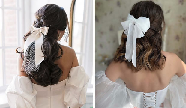 Lazos en el pelo, la tendencias más 'cool' para decorar el peinado de la  novia : Fiancee Bodas