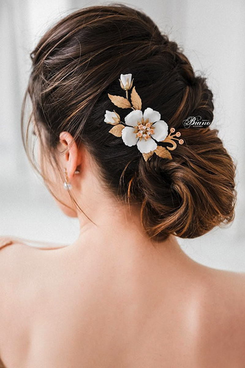 21 hermosos adornos para el cabello de novia : Fiancee Bodas