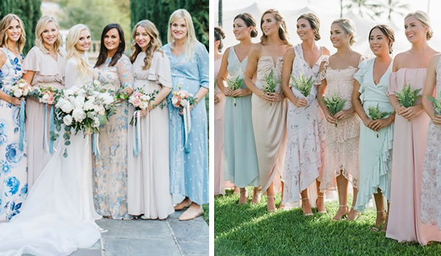 asombrosas ideas de vestidos de fiesta para tus damas de honor en una boda de primavera : Fiancee Bodas